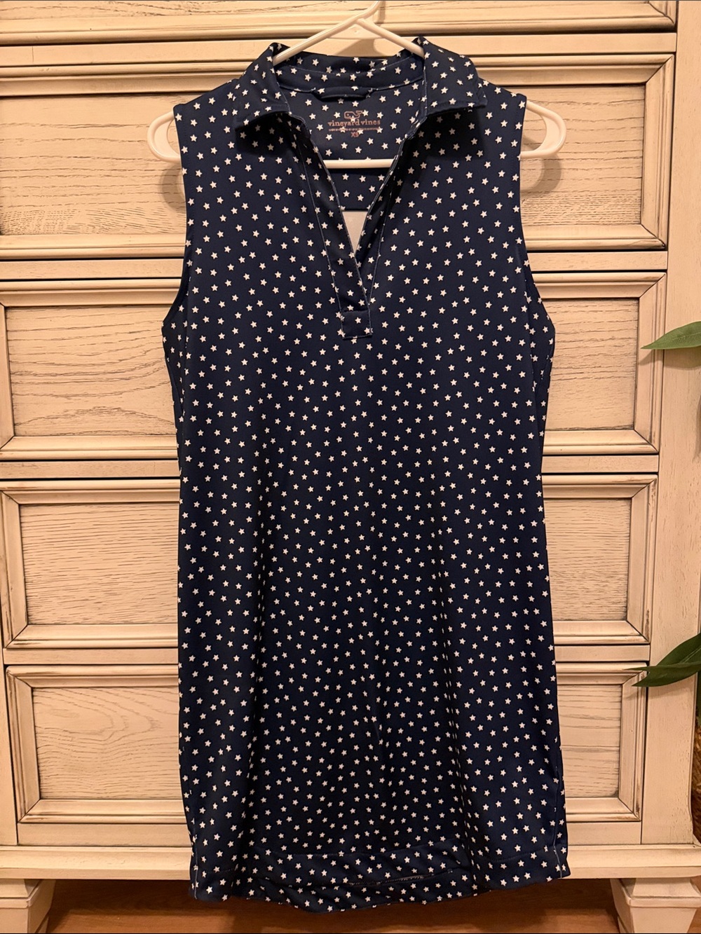 Vineyard Vines Navy Dress with White Star Print